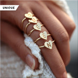 Letter Heart Ring