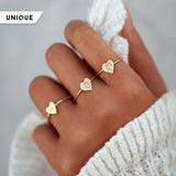 Letter Heart Ring