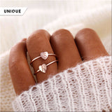 Letter Heart Ring